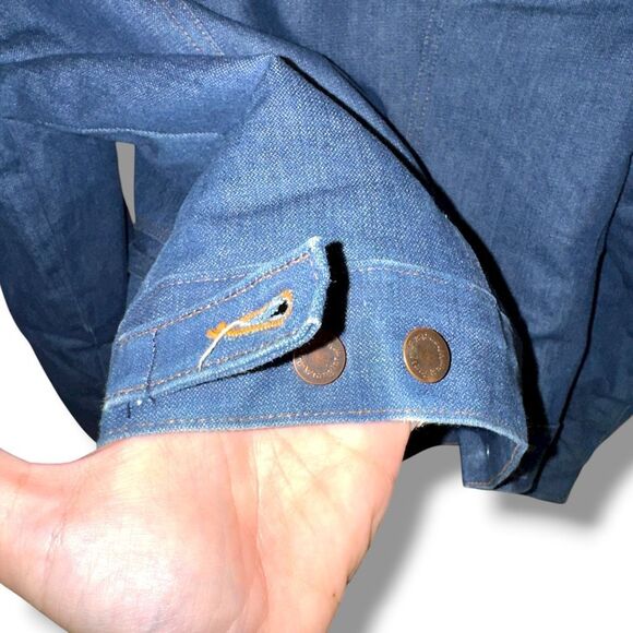 Vintage Wrangler Made in USA Sherpa Denim Jean Jacket Men’s Size M - Picture 10 of 10